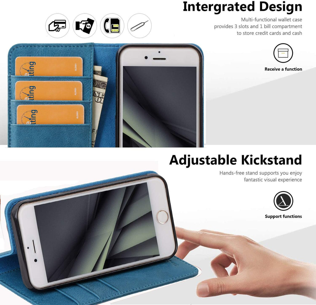 VISOUL iPhone SE 2022/2020 Hülle, iPhone 8/7 Handyhülle,Stossfeste Schutzhülle [Erstklassiges Rindsl