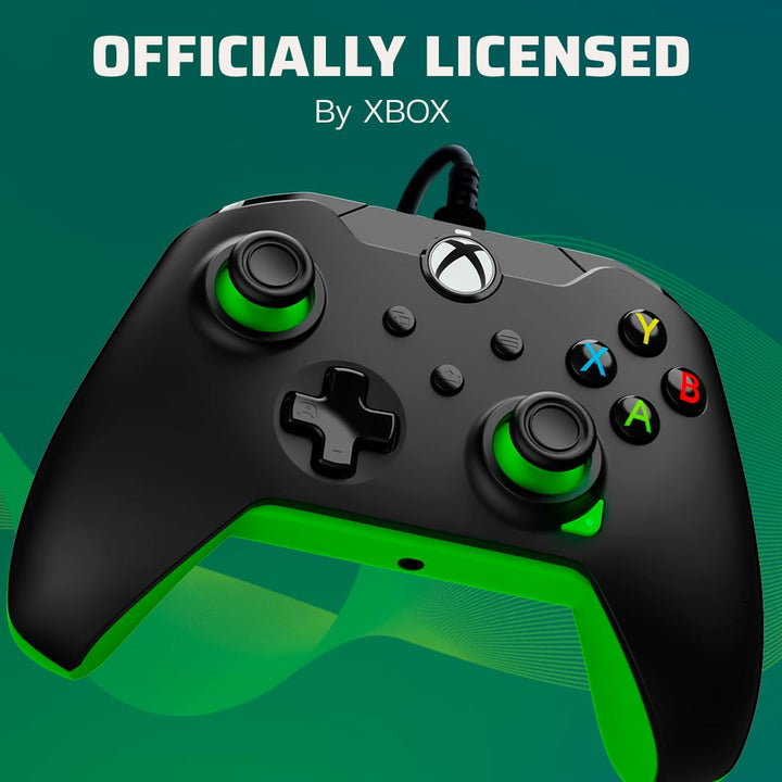 PDP verkabelt Controller Neon Schwarz für XBOX Series X|S, Gamepad, Video Game , Gaming Controller,