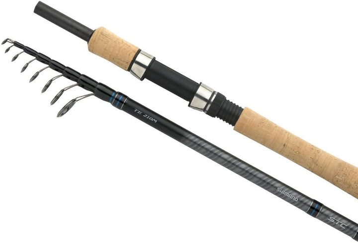 SHIMANO STC Mini Tele Spinning, Mini Teleskop Reise Angelrute 2.10m / 7-21g