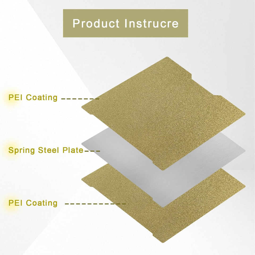 AJOYIB Dual-Seitige Texturierte PEI Build Plate Federstahl Druckbett für Bambu Lab H2D 3D Drucker Do