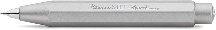 Kaweco Steel Sport Druckbleistift 0.7mm HB I Minenbleistift aus gebürstetem Edelstahl I Edler Druckm