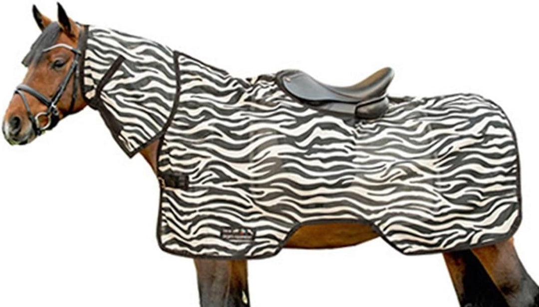 HKM 550894 Fliegenausreitdecke Zebra, 155 cm 155 Weiss/Schwarz, 155 Weiss/Schwarz