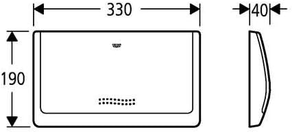 GROHE Classic - Abdeckplatte (langlebige Oberfläche, 330mm x 190mm), Chrom, 37053000