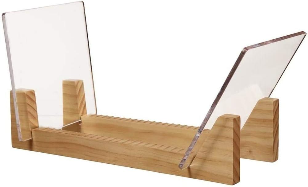 HUSHUI Aufbewahrungshalter für Schallplattenhalter aus Holz CD-Displayständer aus Holz Stapelbarer m