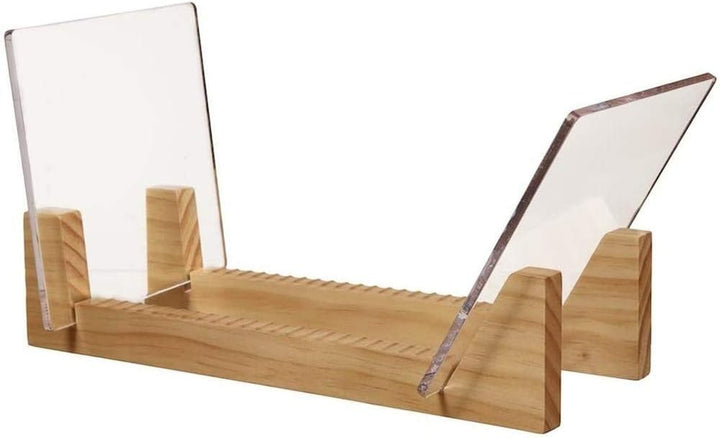 HUSHUI Aufbewahrungshalter für Schallplattenhalter aus Holz CD-Displayständer aus Holz Stapelbarer m