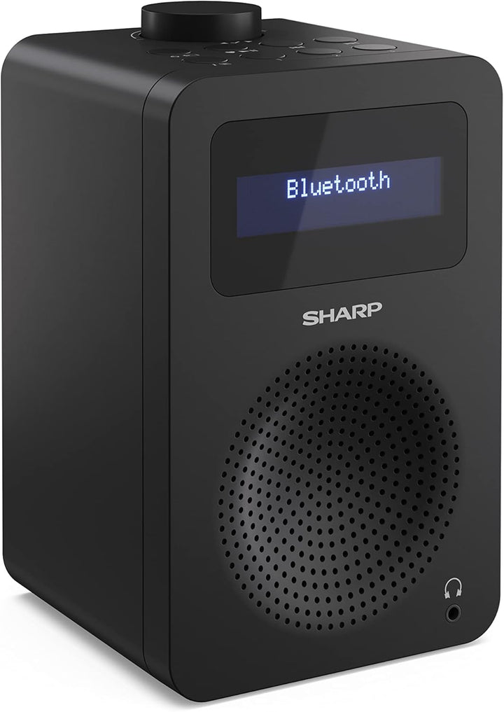 SHARP DR-430 Digitalradio (DAB/DAB+/FM mit RDS, Bluetooth 5.0, Kopfhöreranschluss, 5 Watt), schwarz