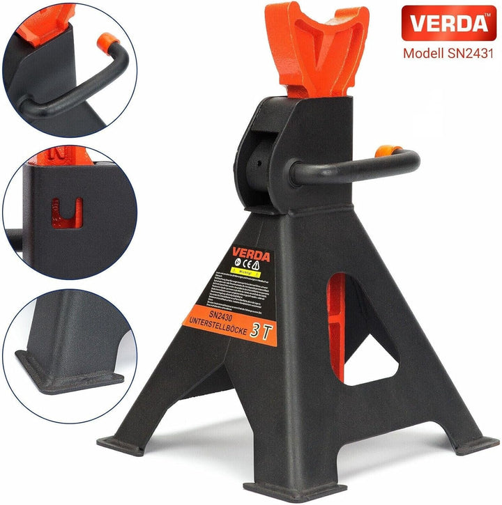 Unterstellböcke 3T, 295-425 mm, Wagenheber Ständer Modellwahl Wagenbock Werkstattstände Profi Reifen