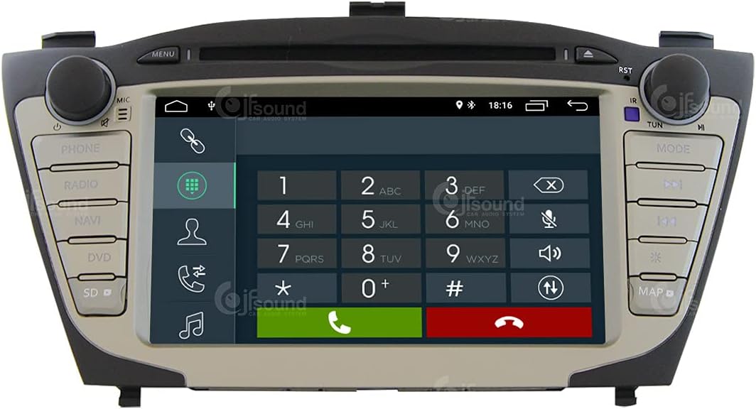 Costum fit Autoradio für Hyundai IX35 Android GPS Bluetooth WiFi Dab USB Full HD Touchscreen Display