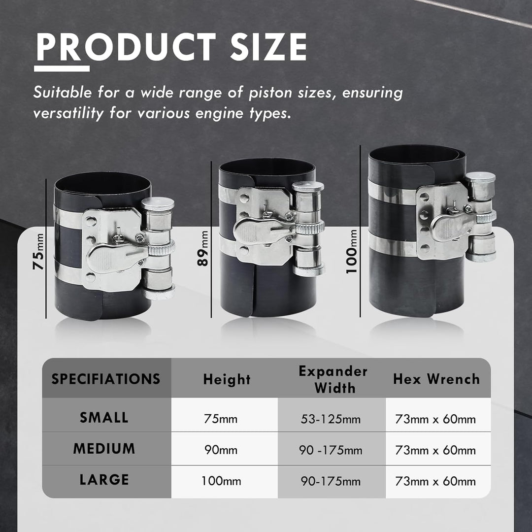 CCLIFE Kolbenringspannband Satz Kolbenring Spannband Kolben Ring Zange Werkzeug Satz