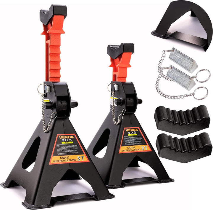 Wagenheber 3T + 2X Gummi Rangierwagenheber Heber Ständer Unterstellbock Modellwahl (Wagenheber 3T +