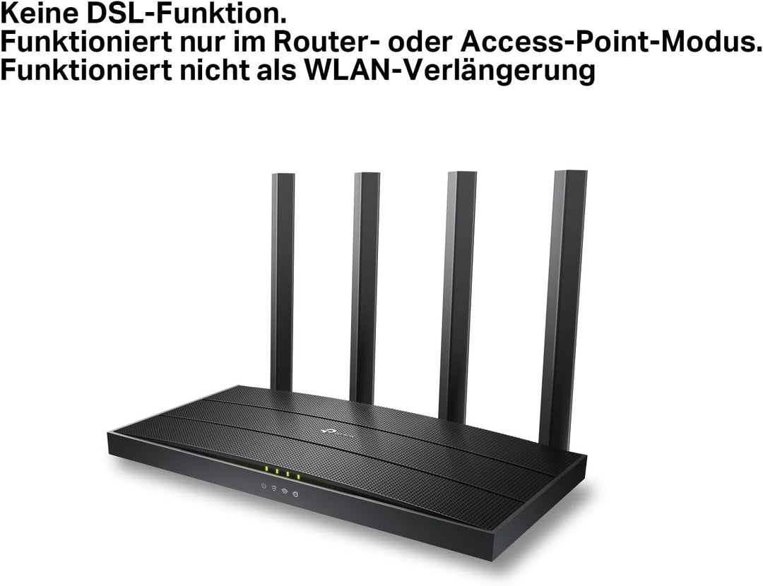 TP-Link Archer AX18 Wi-Fi 6 WLAN Router, Dualband AX1500, 4 Gigabit-Ports, WPA3, Kindersicherung, Ga