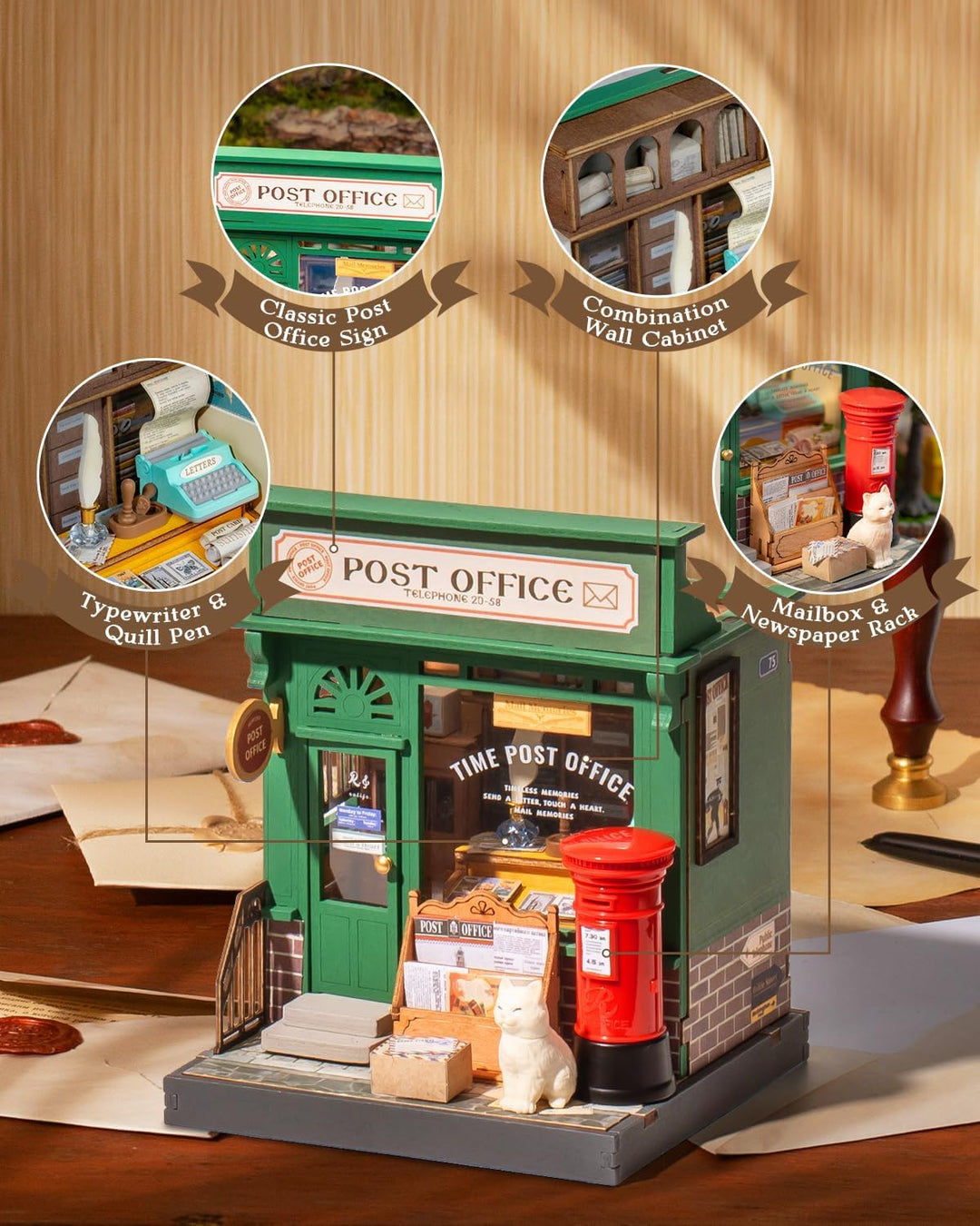 Rolife DIY Miniature House Miniatur Haus Bausatz Selber Bauen Deko für Schreibtisch oder Bücherregal