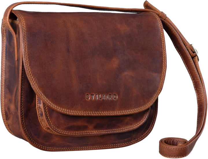 STILORD 'Willow' Damen Umhängetasche Leder Handtasche Frauen Damen Abendtasche Freizeittasche Ledert