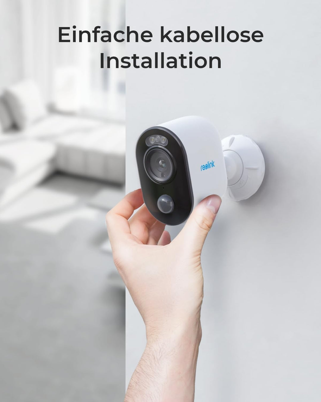 Reolink 2K Überwachungskamera Aussen Akku Set mit Spotlight, Farbnachtsicht, 6 Monate Akkulaufzeit,