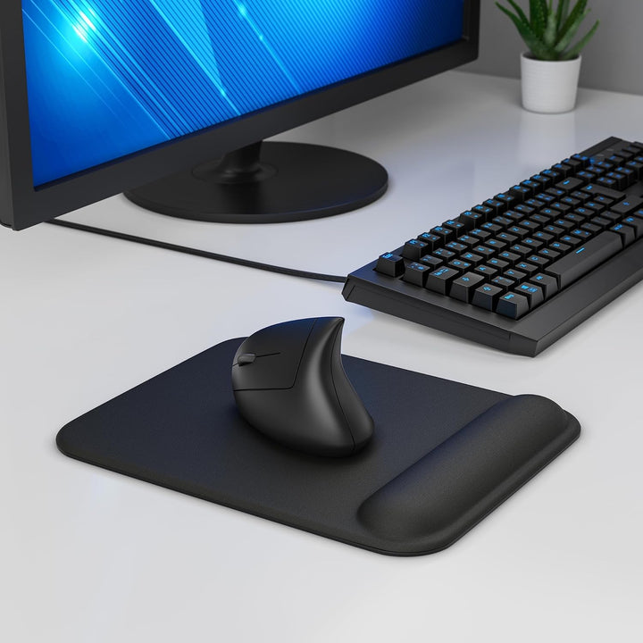 CSL – Maus kabellos für Linkshänder – Vertikalmaus Bluetooth und 2,4 Ghz Wireless Funkmaus – vertika