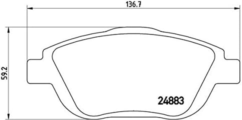 Brembo P 61 103 Bremsbelagsatz, Scheibenbremse - (4-teilig)
