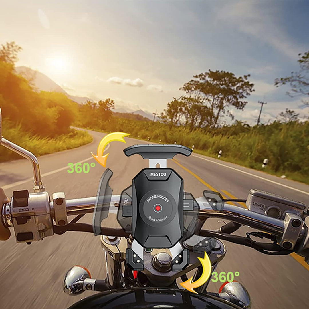 Anti-Diebstahl Motorrad Telefon Halterung-iMESTOU Handlebar Ball Handy-Halter mit Aluminium 1" Ball