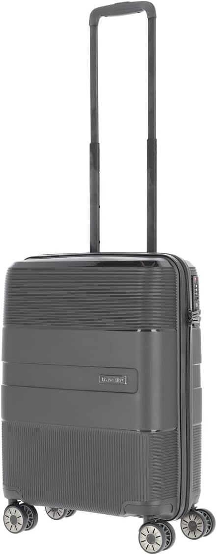 travelite 4-Rad Hartschalen Handgepäck Koffer klein mit TSA Schloss, Gepäck Serie WAAL: Stabiler Tro