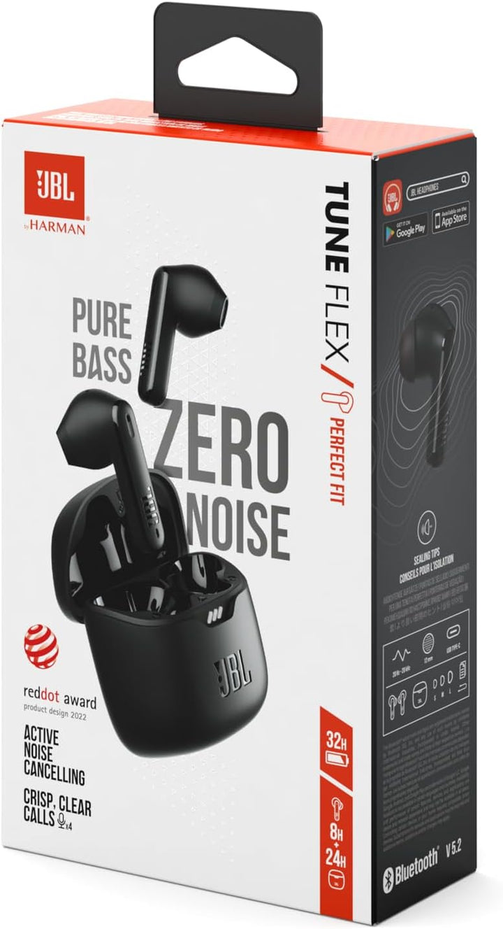 JBL Tune Flex TWS – Wasserdichte, True-Wireless In-Ear-Kopfhörer mit Noise-Cancelling in Schwarz – M