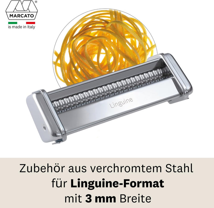 Marcato Zubehörteil für Atlas 150, Stahl, Silber, Linguine-23x20x16cm, Linguine