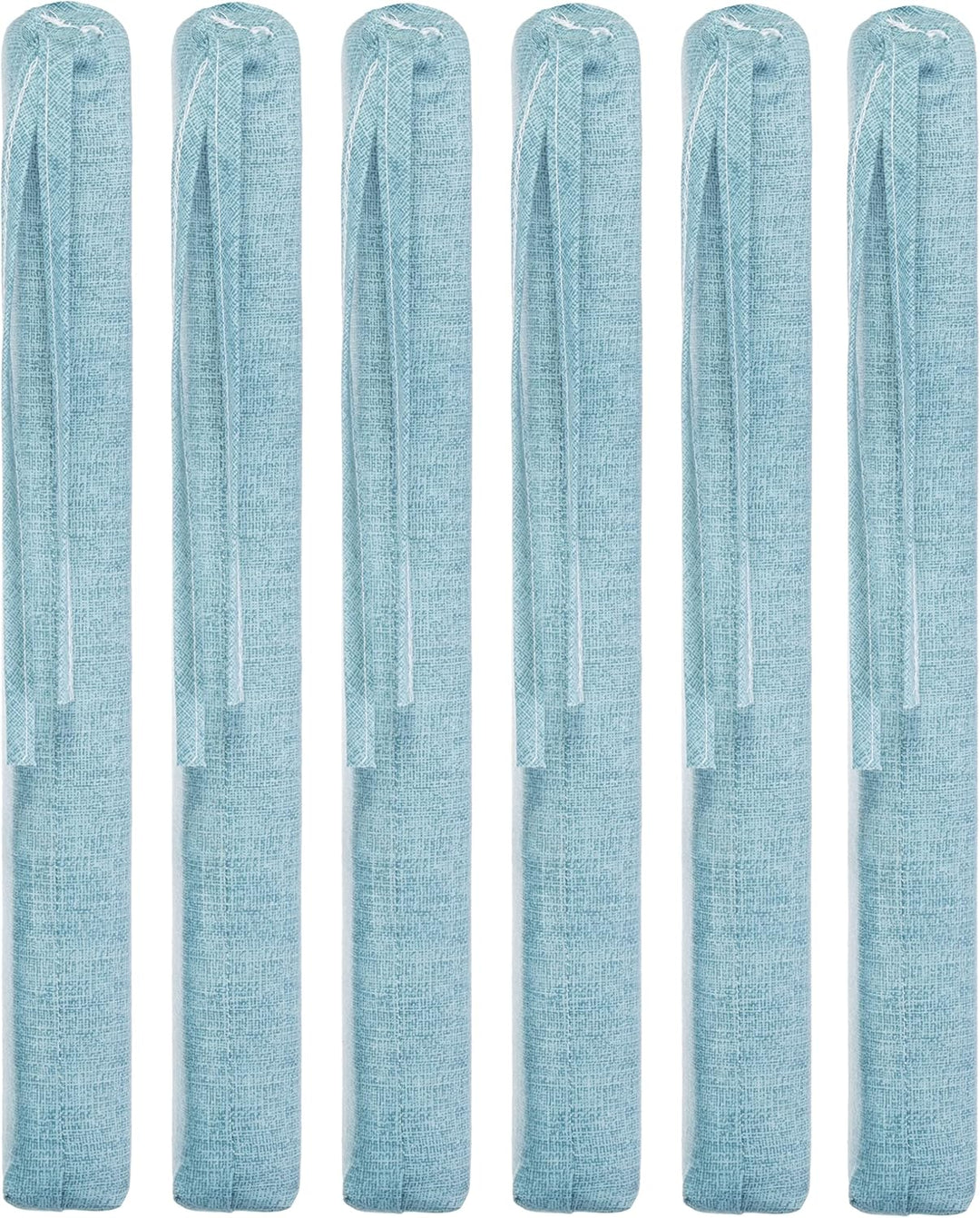 Brandsseller 6er Set Sitzkissen 40x40 cm in Leinenoptik – Bequeme Stuhlauflagen mit Bindebändern & a