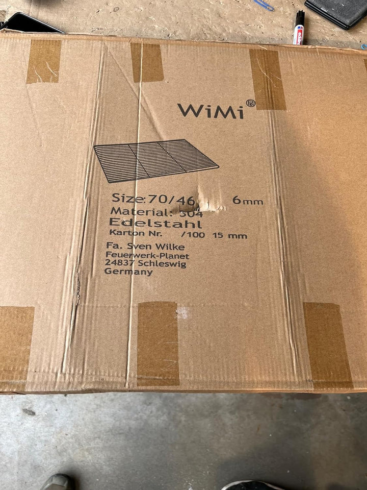 Massiver Grillrost 70 x 46 cm aus Edelstahl 6 mm rostfrei und elektropoliert