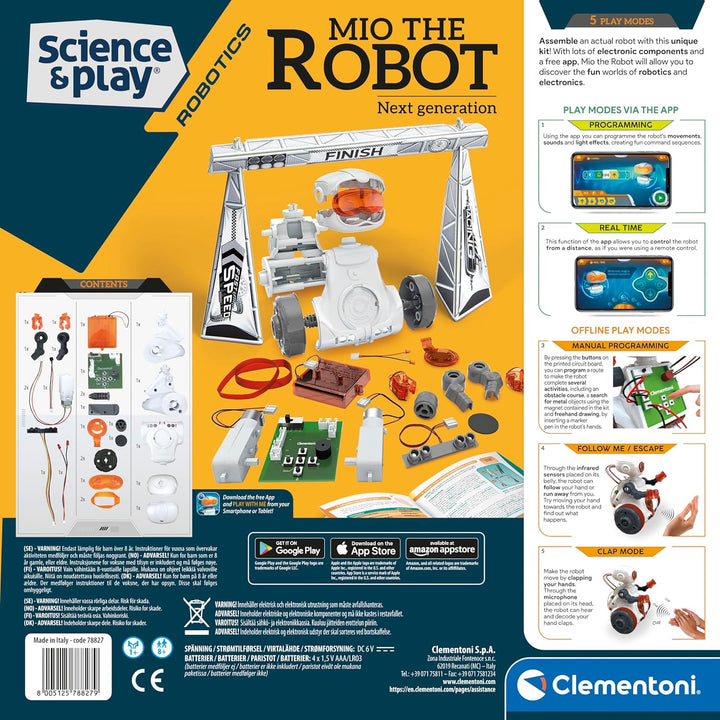 Clementoni - 78827 - Science & Play Robotics - Mio The Robot - Roboter Kinderprogrammierung, Auf Sch