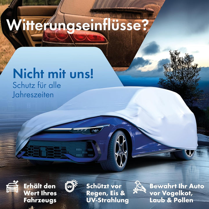 Walser Abdeckplane Auto All Weather Basic, Abdeckplane wasserdicht, 100% wetterfeste Auto Abdeckplan