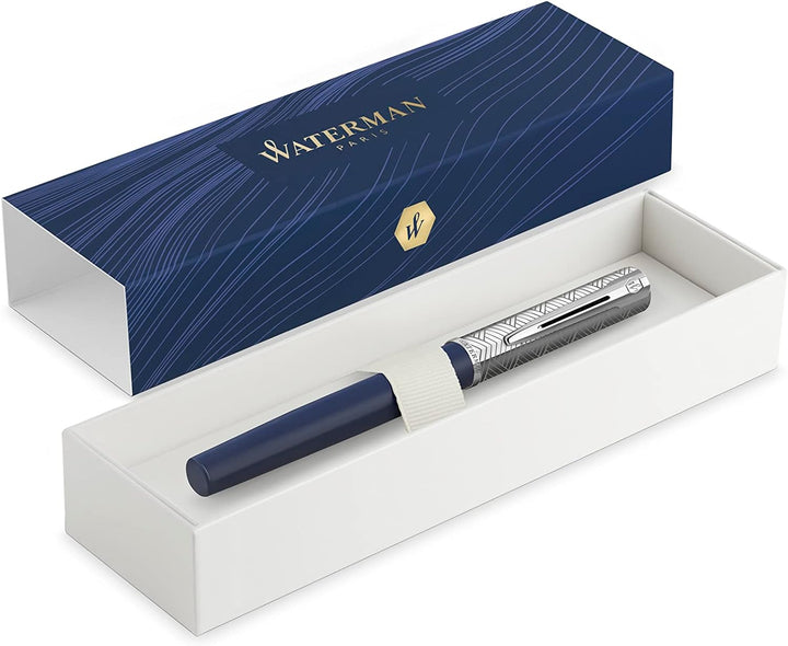 Waterman Allure Deluxe Kugelschreiber, Blau, Mittlere Spitze, Blaue Tinte, Geschenkbox