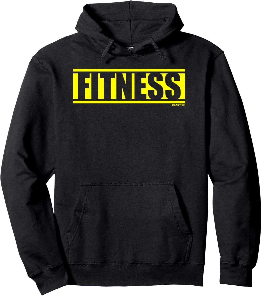 Fitness Gelb Gym Fitness Workout Spruch Motivation in gelb Pullover Hoodie