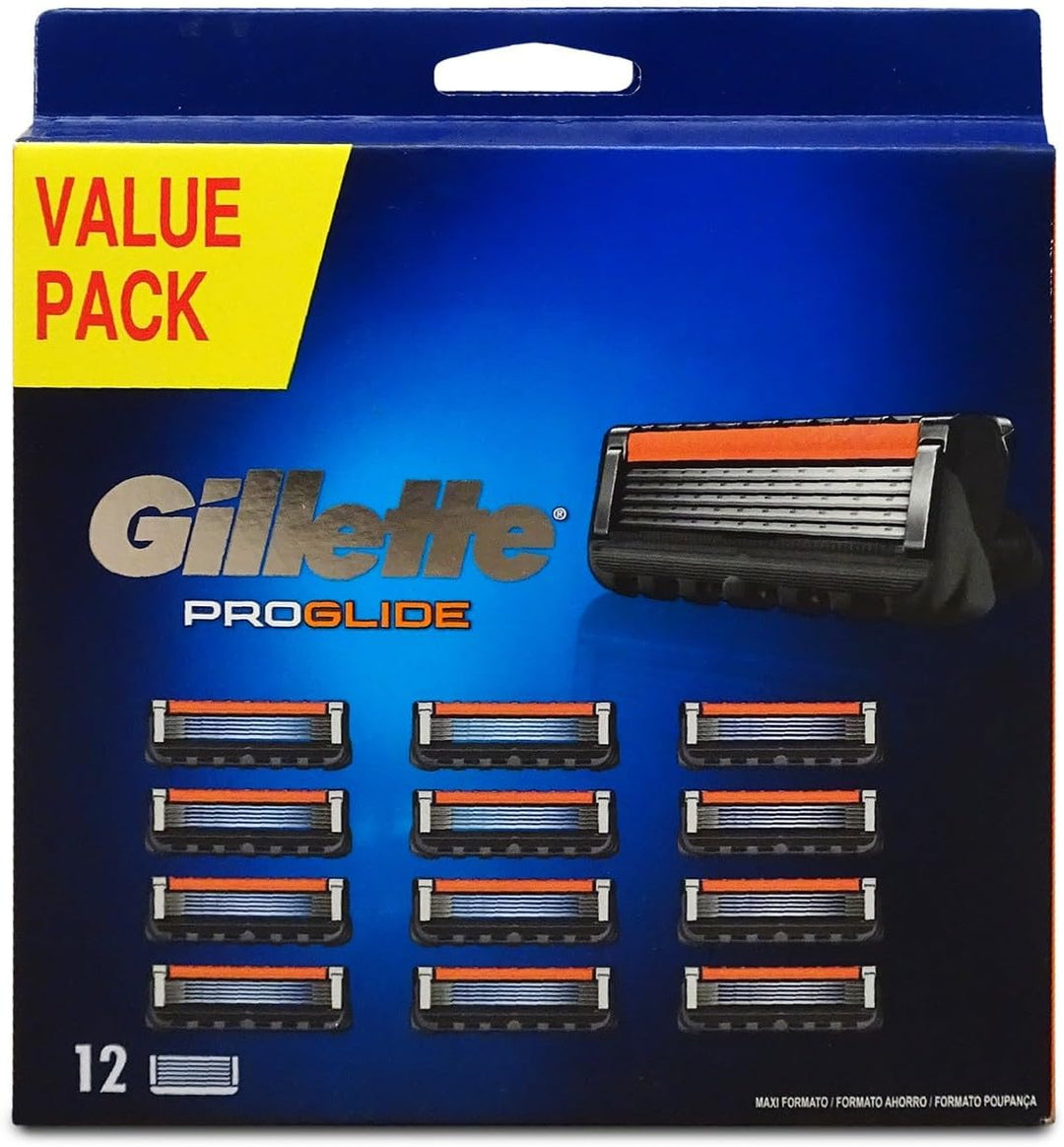 Gillette Fusion 5 ProGlide Rasierklingen, 12 Ersatzteile (5 Klingen), hohe Sensibilität mit Flexball