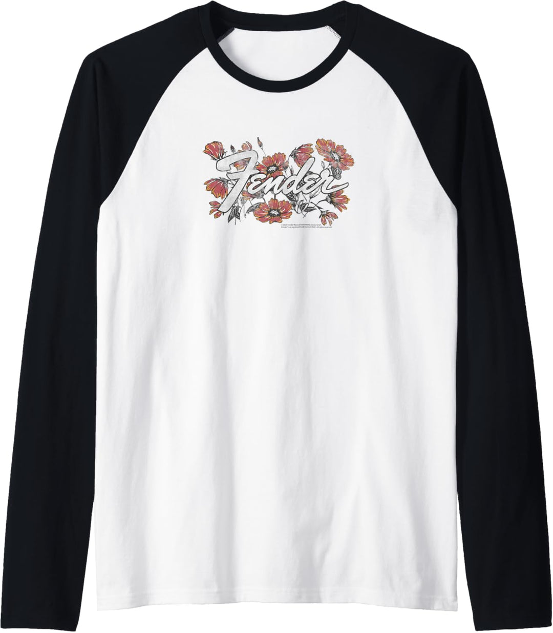 Fender Flowers Logo Raglan