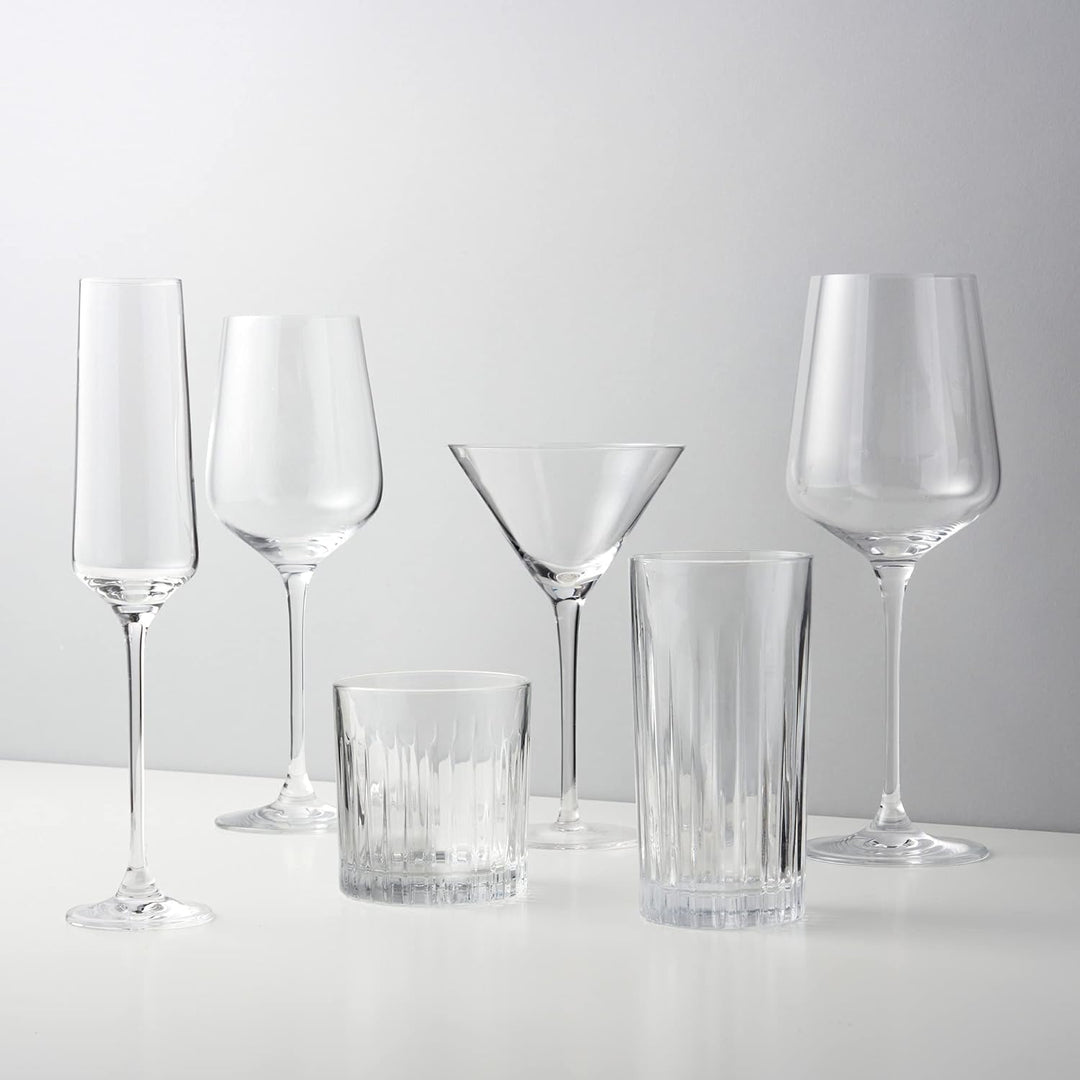 Viski Double Old Fashioned Tumbler, 4 Lowball-Cocktailgläser aus bleifreiem Kristallglas, Glaswaren