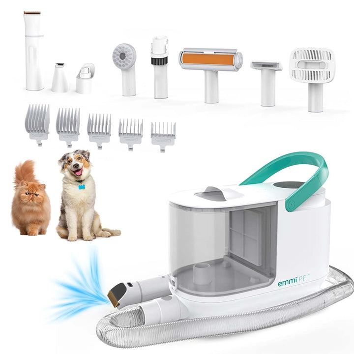 emmi-pet Grooming Kit Pro - 8in1 Hundeschermaschine | Dreifachnutzung mit Schermaschine, Kamm & Stau