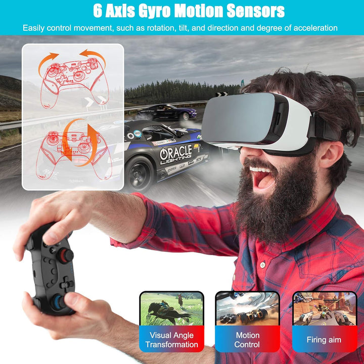 diswoe Verbesserter Controller für Switch/Switch OLED/Switch Lite, Pro Controller für Switch mit Auf