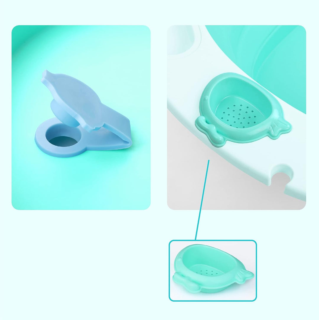 wuuhoo® ergonomische Baby-Badewanne Nemo faltbar und klappbar für Neugeborene Babys und Kleinkinder,