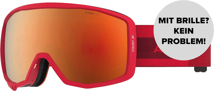 Atomic COUNT JR SPHERICAL Skibrille für Kinder - Komfortabler Live Fit Rahmen - Klare Sicht & besser
