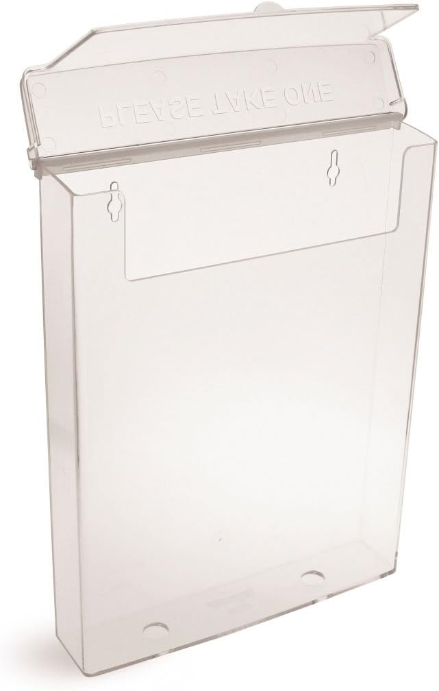 Taymar Prospekthalter, 1 Fach, für Prospekte und Broschüren in A4 8er-Pack farblos, 8er-Pack