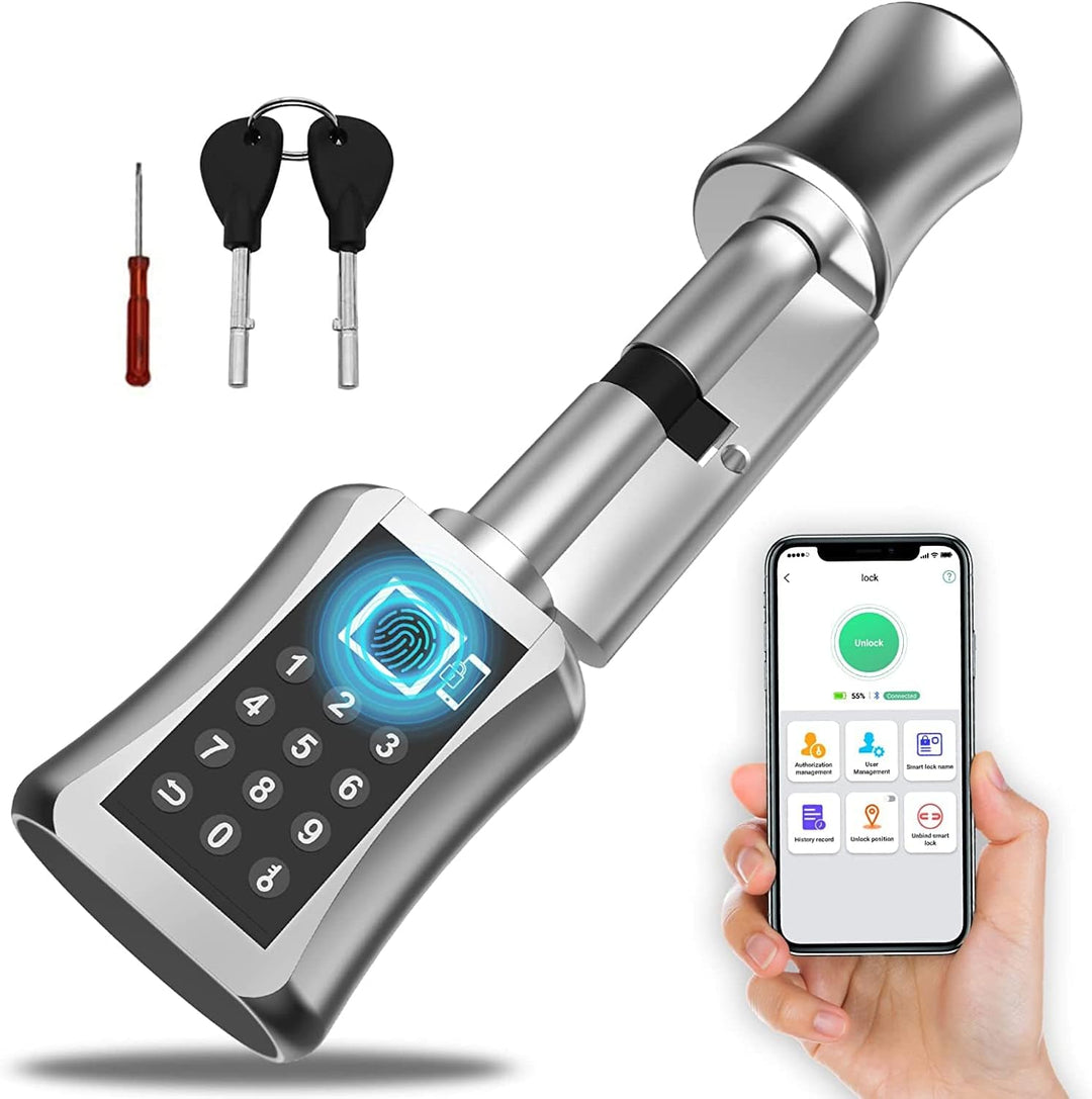 Anweller Elektronisches TüRschloss, Türschloss Haustür, Schliesszylinder mit Zahlencode und Schlüsse