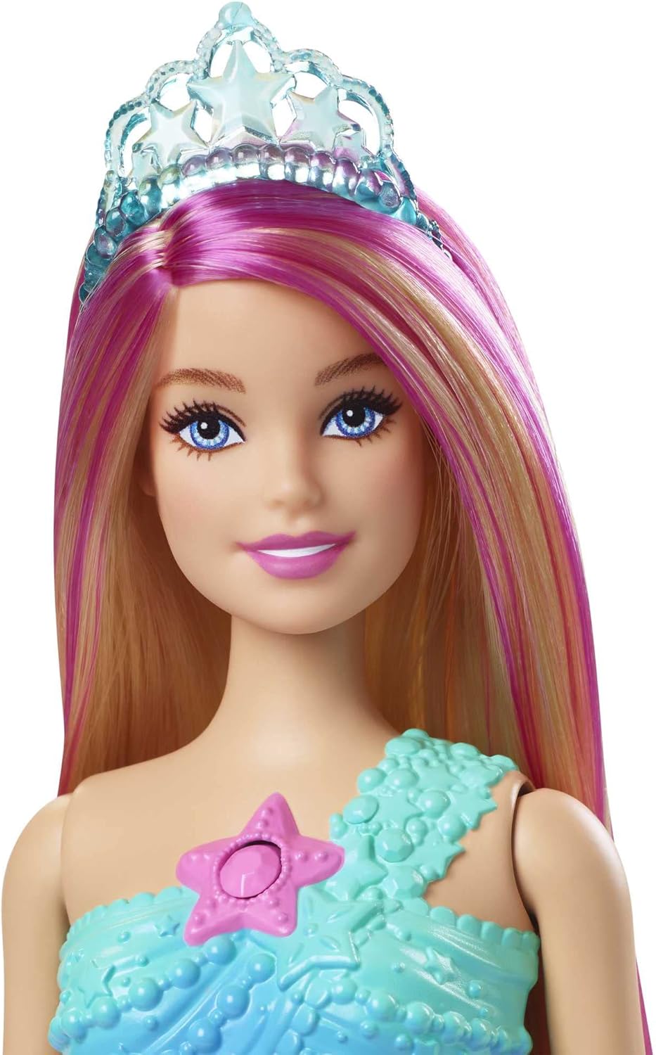 Barbie Dreamtopia Zauberlicht Meerjungfrau Puppe mit blonden Haaren, Barbiepuppe mit Meerjungfrauens