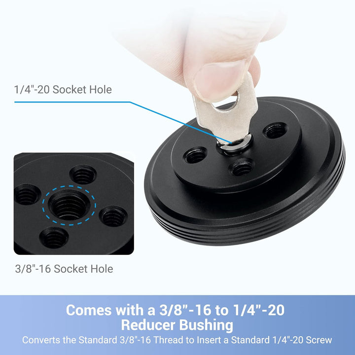 JJC Phone Tripod Mount Magnetic, Magnet iPhone Halterung für 1/4"-20 & 3/8"-16 Mount zu MagSafe, Tel