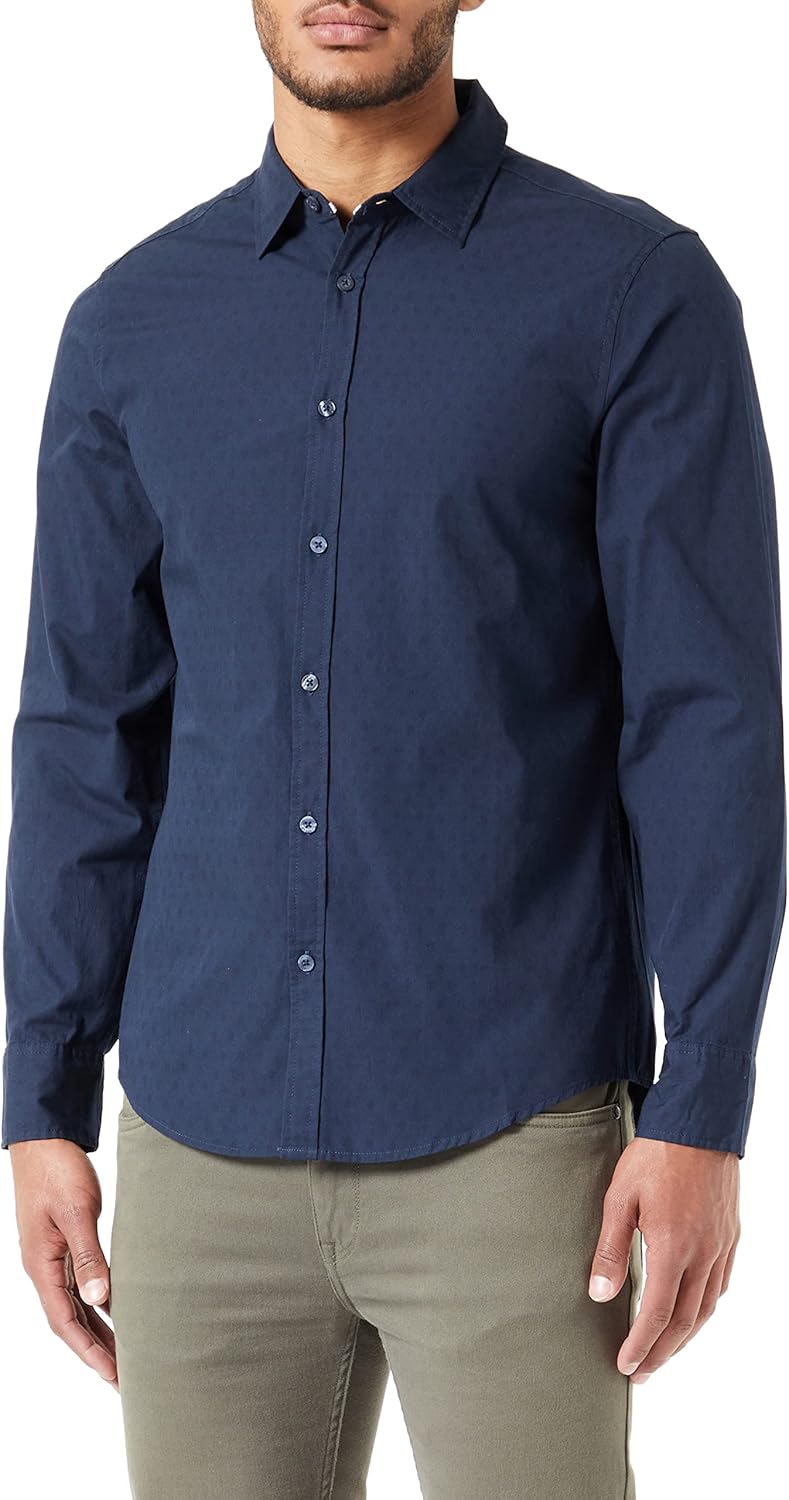 MUSTANG Herren Style Clemens Stroke AOP Klassisches Hemd S Aop_1 12395, S Aop_1 12395