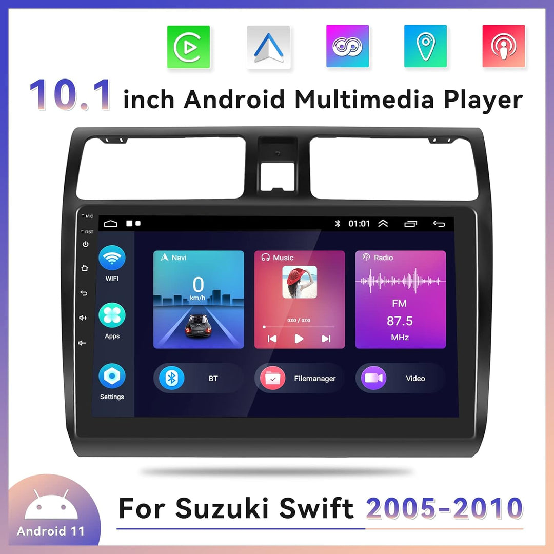 CAMECHO Android 13 Autoradio für Suzuki Swift(2003-2010), Wireless Carplay Wireless Android Auto, 10
