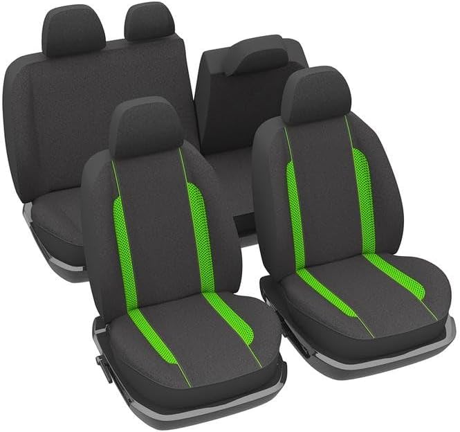 DBS - Autositzbezüge | Schonbezüge - PKW/Auto - Grün - Universal - rutschfest - Waschbar, Grün