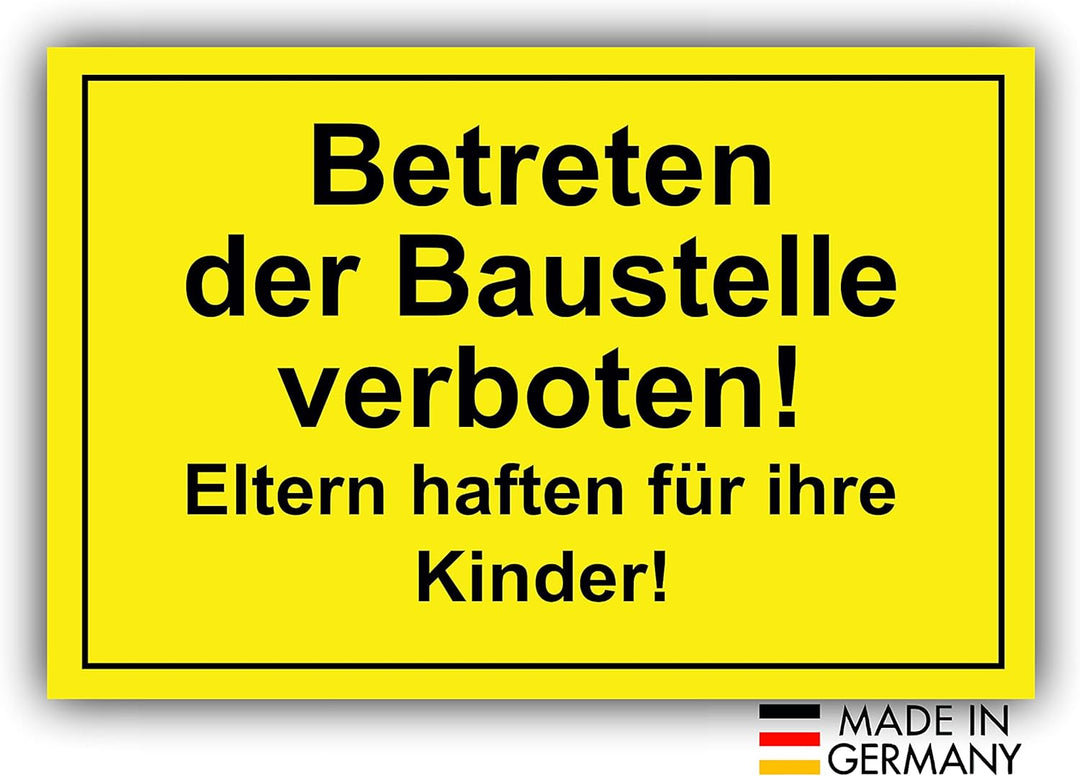 Privatgrundstück - XXL - Unbefugten Betreten/Befahren verboten Kunststoff Schild, Hinweisschild Grun