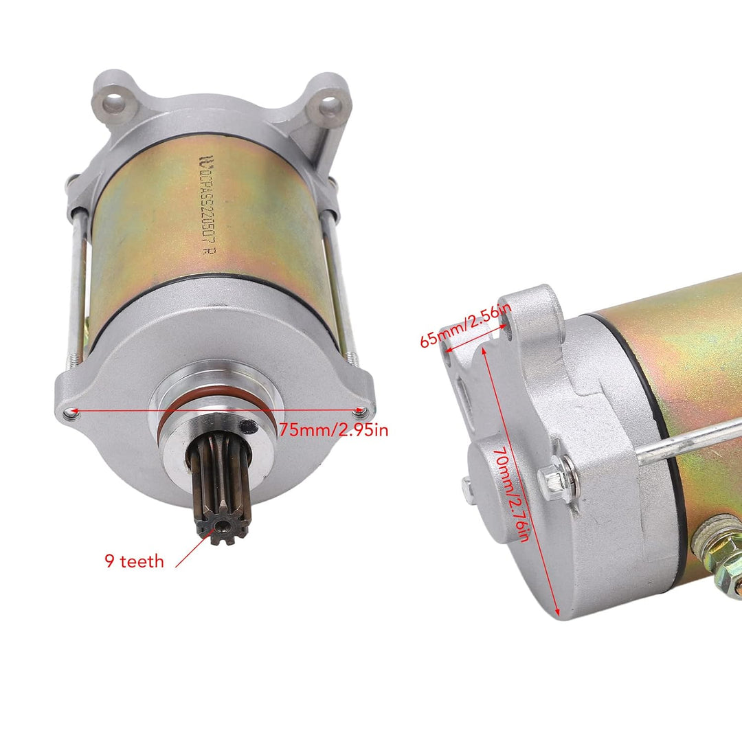 aqxreight Anlasser, ATV Anlasser 9 Zähne Elektromotor Anlasser OE 0GR0 091100 Ersatz für CFMoto UFOR
