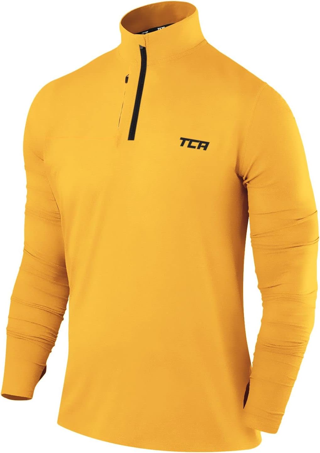 TCA Laufshirt Herren Langarm - Fusion Pro Quickdry Langarmshirt atmungsaktiv - Ski Oberteil Herren -