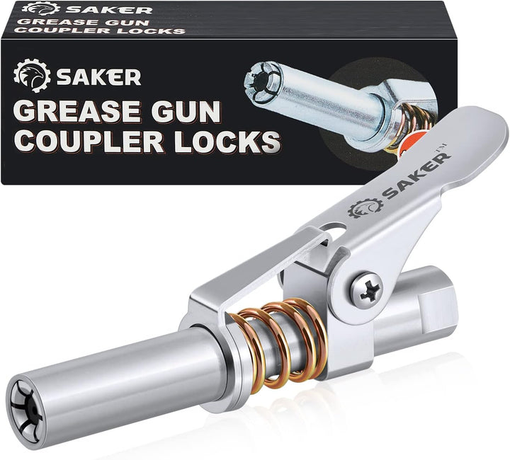 Saker Fettpressenkupplung, kompatibel mit allen Fettpressen, 0,3 cm NPT-Armaturen (geeignet für Durc