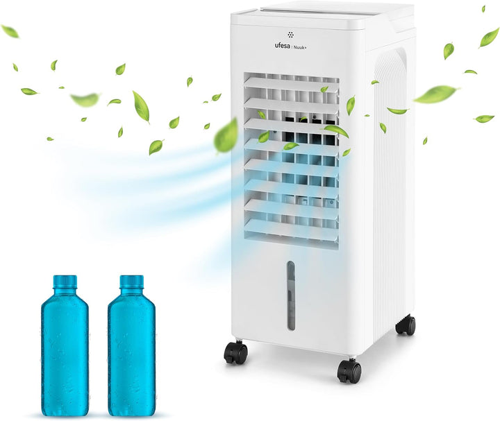 Ufesa CLN Verdunstungskühler, 65W, Kühlfunktion, Ionisiert und Ventilator, 3 Geschwindigkeiten, 3 Mo