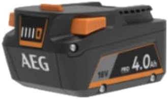 AEG - 125 mm Akku-Winkelschleifer 18 Volt, 9200 U/min mit 2 Pro Lithium-Akkus 4,0 Ah, Ladegerät und